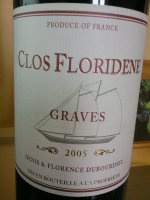 Clos Floridène 2009 (Graves - red)