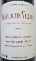 Jean-Claude Lapalu - Le Rang du Merle 2019 (Beaujolais Villages - rouge)