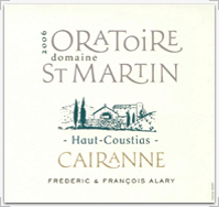 Domaine de L'Oratoire Saint Martin - Haut-Coustias 2015 (Cairanne - rouge)
