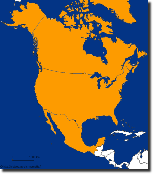 Carte pour Amérique du Nord