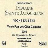 Domaine Sainte Jacqueline - Vigne du Père