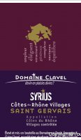 Domaine Clavel, Syrius