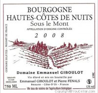 Domaine Emmanuel Giboulot  - Sous le Mont