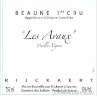 Jean Rijckaert, Premier Cru Les Avaux, Vieilles Vignes