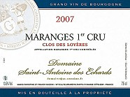 Domaine Saint Antoine des Echards Premier Cru Clos des Loyères