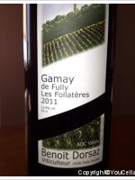 Benoît Dorsaz, Gamay Les Follatères